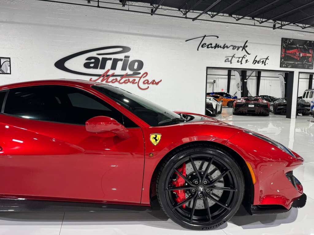 2019 Ferrari 488 Pista Rosso Fuoco paint, Livrea Bianco Avus/Blu Scozia, JBL audio, front lifter, carbon galore AND MORE!!! Fort Lauderdale FL
