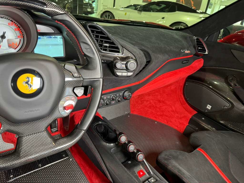2019 Ferrari 488 Pista Rosso Fuoco paint, Livrea Bianco Avus/Blu Scozia, JBL audio, front lifter, carbon galore AND MORE!!! Fort Lauderdale FL