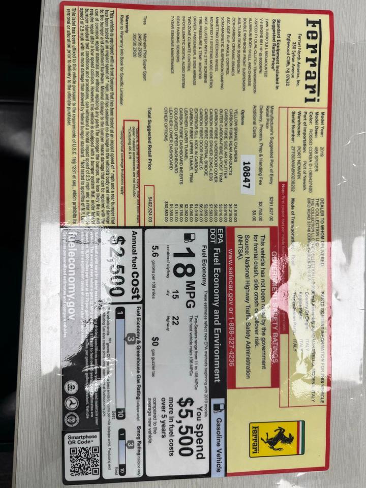 2019 Ferrari 488 Spider Base Ft Lauderdale FL