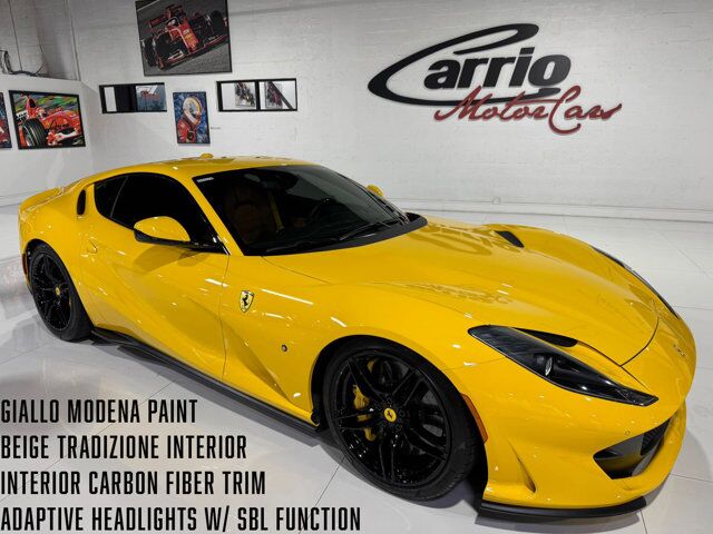 2019 Ferrari 812 Superfast Giallo Modena paint, Beige Tradizione interior, front lifter, Daytona seats, carbon galore AND MORE! Fort Lauderdale FL