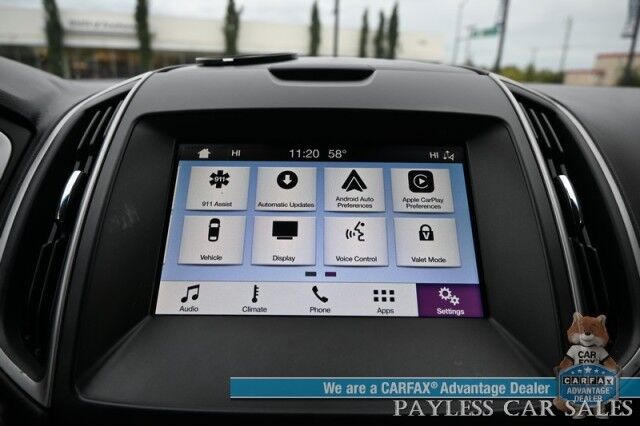 2019 Ford Edge SEL / AWD / Cold Weather & Convenience Pkg / Auto Start / Heated Leather Seats & Steering / Lane Depart & Blind Spot / Apple CarPlay & Android Auto / Back Up Camera / Keyless Entry & Start / Tow Pkg / 1-Owner Anchorage AK