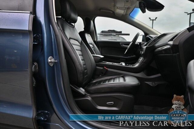 2019 Ford Edge SEL / AWD / Cold Weather & Convenience Pkg / Auto Start / Heated Leather Seats & Steering / Lane Depart & Blind Spot / Apple CarPlay & Android Auto / Back Up Camera / Keyless Entry & Start / Tow Pkg / 1-Owner Anchorage AK