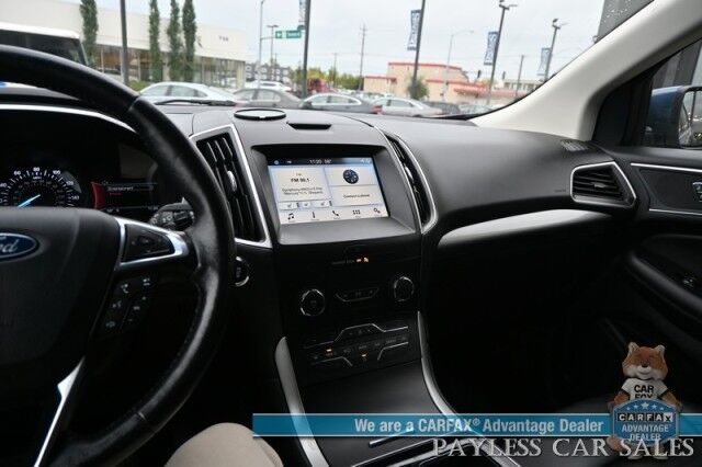 2019 Ford Edge SEL / AWD / Cold Weather & Convenience Pkg / Auto Start / Heated Leather Seats & Steering / Lane Depart & Blind Spot / Apple CarPlay & Android Auto / Back Up Camera / Keyless Entry & Start / Tow Pkg / 1-Owner Anchorage AK