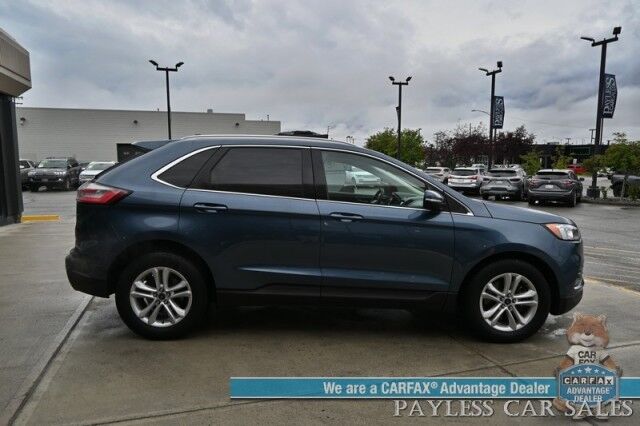 2019 Ford Edge SEL / AWD / Cold Weather & Convenience Pkg / Auto Start / Heated Leather Seats & Steering / Lane Depart & Blind Spot / Apple CarPlay & Android Auto / Back Up Camera / Keyless Entry & Start / Tow Pkg / 1-Owner Anchorage AK