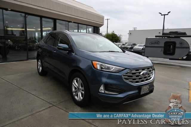 2019 Ford Edge SEL / AWD / Cold Weather & Convenience Pkg / Auto Start / Heated Leather Seats & Steering / Lane Depart & Blind Spot / Apple CarPlay & Android Auto / Back Up Camera / Keyless Entry & Start / Tow Pkg / 1-Owner Anchorage AK