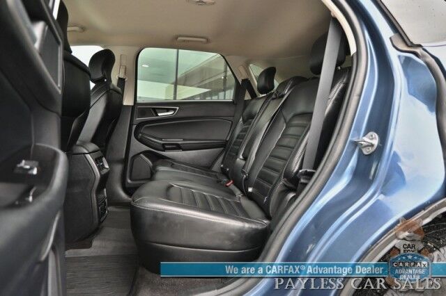 2019 Ford Edge SEL / AWD / Cold Weather & Convenience Pkg / Auto Start / Heated Leather Seats & Steering / Lane Depart & Blind Spot / Apple CarPlay & Android Auto / Back Up Camera / Keyless Entry & Start / Tow Pkg / 1-Owner Anchorage AK