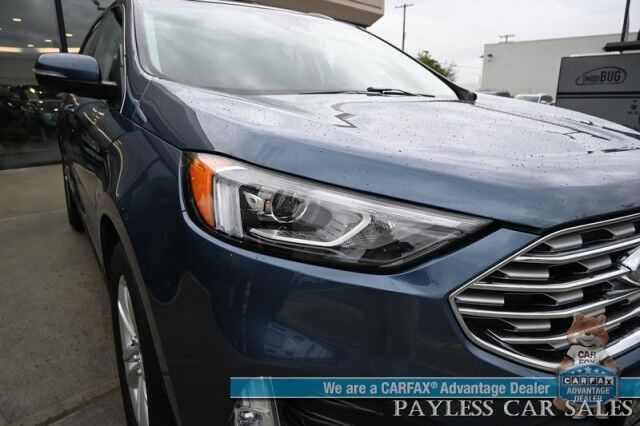 2019 Ford Edge SEL / AWD / Cold Weather & Convenience Pkg / Auto Start / Heated Leather Seats & Steering / Lane Depart & Blind Spot / Apple CarPlay & Android Auto / Back Up Camera / Keyless Entry & Start / Tow Pkg / 1-Owner Anchorage AK