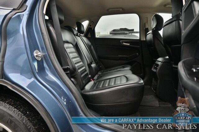 2019 Ford Edge SEL / AWD / Cold Weather & Convenience Pkg / Auto Start / Heated Leather Seats & Steering / Lane Depart & Blind Spot / Apple CarPlay & Android Auto / Back Up Camera / Keyless Entry & Start / Tow Pkg / 1-Owner Anchorage AK