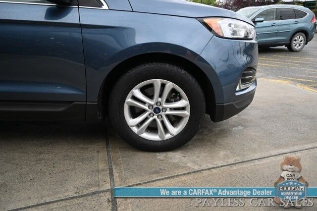 2019 Ford Edge SEL / AWD / Cold Weather & Convenience Pkg / Auto Start / Heated Leather Seats & Steering / Lane Depart & Blind Spot / Apple CarPlay & Android Auto / Back Up Camera / Keyless Entry & Start / Tow Pkg / 1-Owner Anchorage AK
