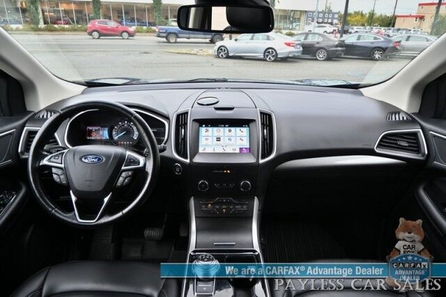 2019 Ford Edge SEL / AWD / Cold Weather & Convenience Pkg / Auto Start / Heated Leather Seats & Steering / Lane Depart & Blind Spot / Apple CarPlay & Android Auto / Back Up Camera / Keyless Entry & Start / Tow Pkg / 1-Owner Anchorage AK