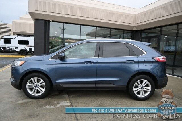 2019 Ford Edge SEL / AWD / Cold Weather & Convenience Pkg / Auto Start / Heated Leather Seats & Steering / Lane Depart & Blind Spot / Apple CarPlay & Android Auto / Back Up Camera / Keyless Entry & Start / Tow Pkg / 1-Owner Anchorage AK