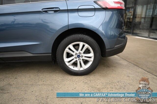 2019 Ford Edge SEL / AWD / Cold Weather & Convenience Pkg / Auto Start / Heated Leather Seats & Steering / Lane Depart & Blind Spot / Apple CarPlay & Android Auto / Back Up Camera / Keyless Entry & Start / Tow Pkg / 1-Owner Anchorage AK