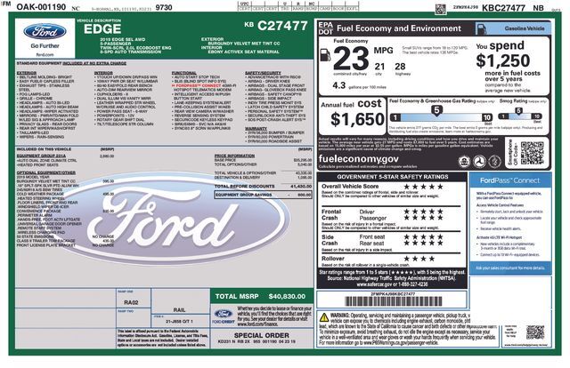 2019 Ford Edge SEL Raleigh NC