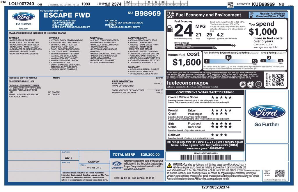 2019 Ford Escape S Tucson AZ