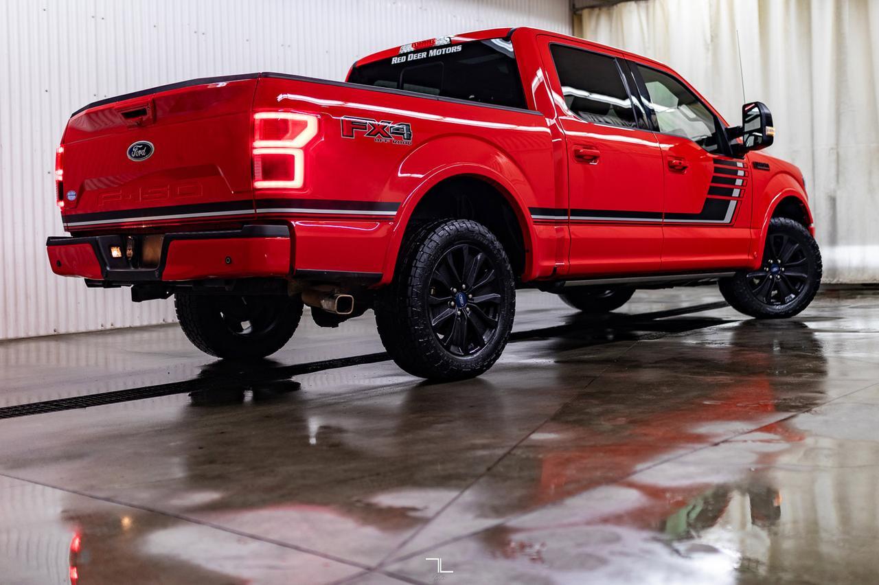 2019 Ford F-150 4x4 Super Crew Lariat FX4 Sport Leather Roof Nav Red Deer AB