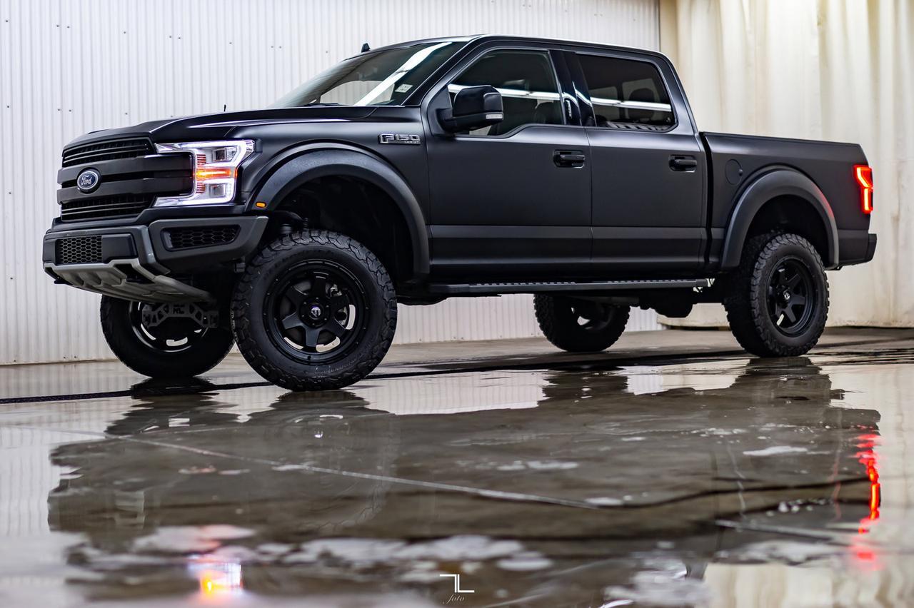 2019 Ford F-150 4x4 Super Crew Lariat Lift Wheels Leather Roof Nav Red Deer AB