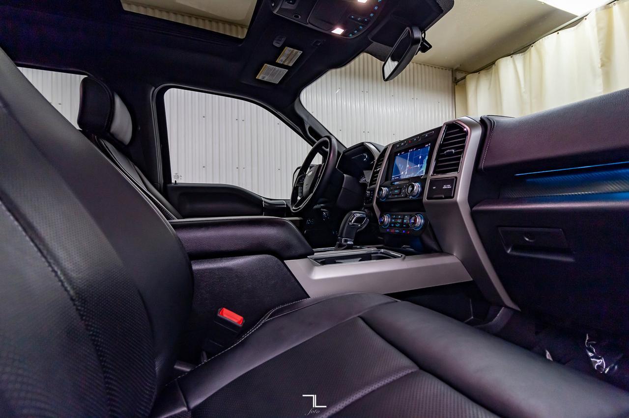 2019 Ford F-150 4x4 Super Crew Lariat Lift Wheels Leather Roof Nav Red Deer AB