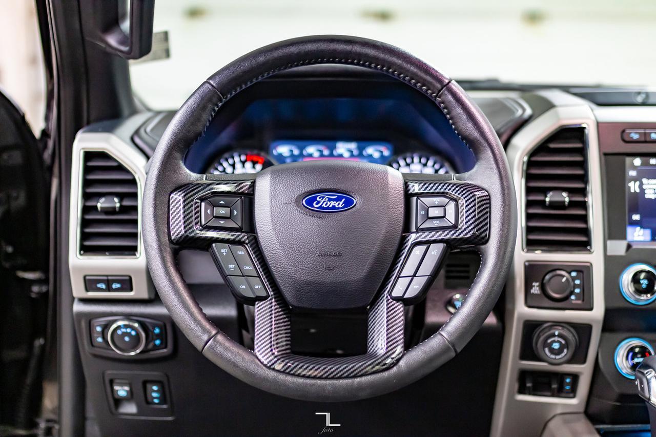 2019 Ford F-150 4x4 Super Crew Lariat Lift Wheels Leather Roof Nav Red Deer AB