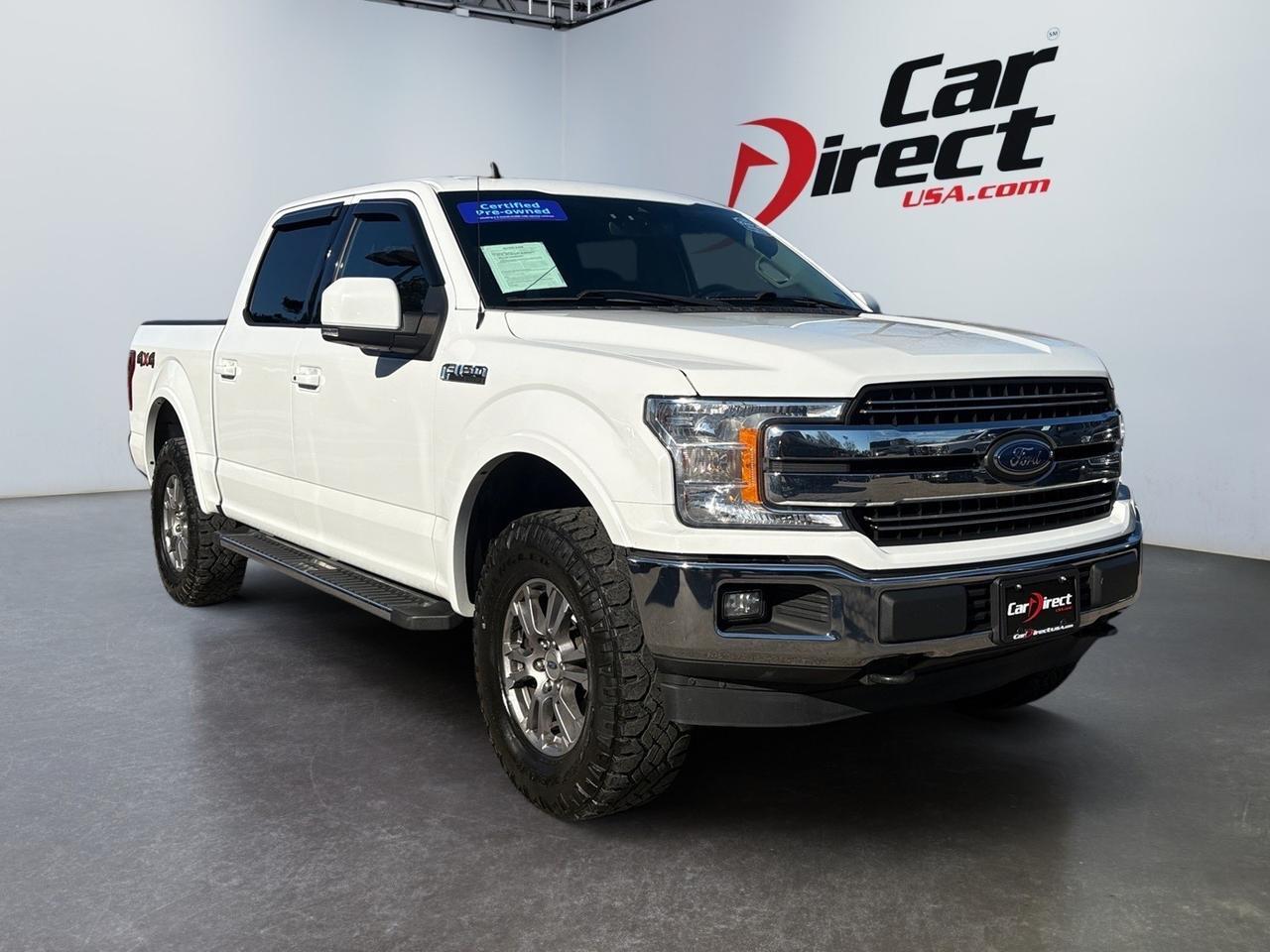 2019 Ford F-150 LARIAT, RUNNING BOARDS, TOW PACKAGE, REAR POWER SLIDING WINDOW, HEATED & COOLING SEATS, AUTO START/STOP, BLIND SPOT ALERT, LOW MILEAGE, CLEAN CARFAX, COME TEST DRIVE THIS FORD TODAY!
