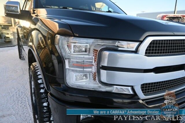 2019 Ford F-150 Platinum / 4X4 / Crew Cab / Auto Start / Heated & Cooled Massaging Leather Seats / Heated Steering Wheel / NAV / B&O Speakers / Blind Spot & Lane Alert / Bluetooth / Back Up Camera / Keyless Entry & Start / Tow Pkg Anchorage AK