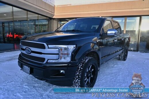 2019 Ford F-150 Platinum / 4X4 / Crew Cab / Auto Start / Heated & Cooled Massaging Leather Seats / Heated Steering Wheel / NAV / B&O Speakers / Blind Spot & Lane Alert / Bluetooth / Back Up Camera / Keyless Entry & Start / Tow Pkg Anchorage AK