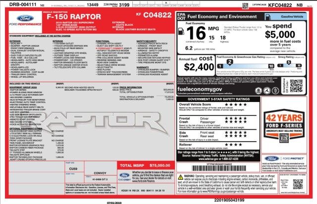 2019 Ford F-150 Raptor Franklin TN
