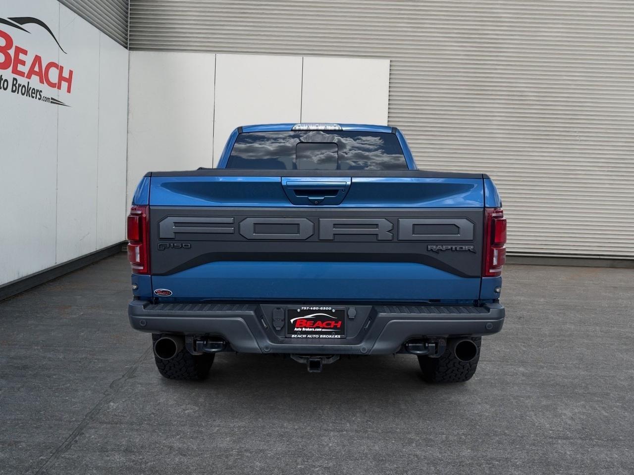 2019 Ford F-150 Raptor, HEATED/VENTILATED SEATS, MOONROOF, TONNEAU COVER, HEATED STEERING WHEEL, BLUETOOTH, RUNNING BOARDS, TOW PACKAGE, POWER SLIDING REAR WINDOW, B&O SPEAKERS, BACKUP CAMERA, ONLY 1 OWNER, DON'T LET THIS RAPTOR PASS YOU BY! Norfolk VA