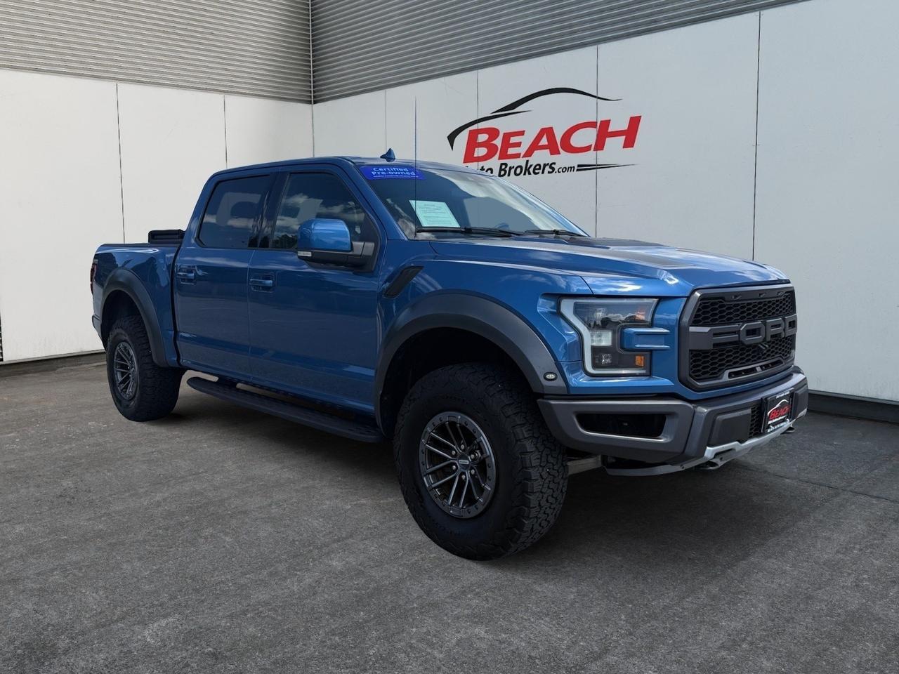 2019 Ford F-150 Raptor, HEATED/VENTILATED SEATS, MOONROOF, TONNEAU COVER, HEATED STEERING WHEEL, BLUETOOTH, RUNNING BOARDS, TOW PACKAGE, POWER SLIDING REAR WINDOW, B&O SPEAKERS, BACKUP CAMERA, ONLY 1 OWNER, DON'T LET THIS RAPTOR PASS YOU BY! Norfolk VA
