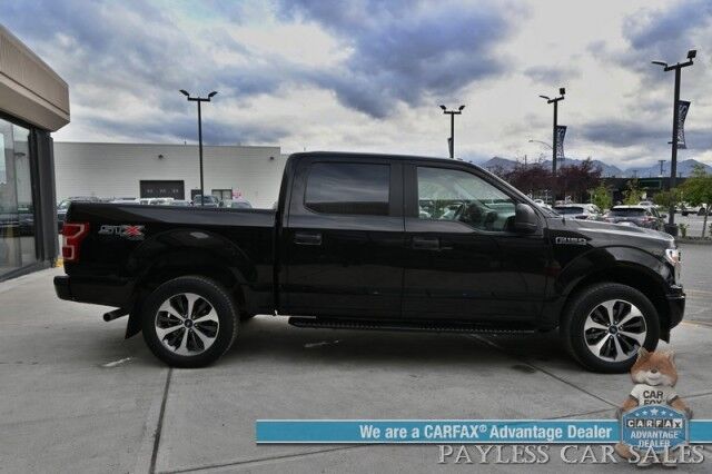 2019 Ford F-150 XL / 4X4 / Crew Cab / 2.7L V6 / STX Appearance & XL Sport Pkg / Premium Cloth Seats / Bluetooth / Back Up Camera / Cruise Control / Power Windows, Mirrors, & Locks / Block Heater / Tow Pkg / 23 MPG Anchorage AK