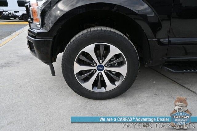 2019 Ford F-150 XL / 4X4 / Crew Cab / 2.7L V6 / STX Appearance & XL Sport Pkg / Premium Cloth Seats / Bluetooth / Back Up Camera / Cruise Control / Power Windows, Mirrors, & Locks / Block Heater / Tow Pkg / 23 MPG Anchorage AK