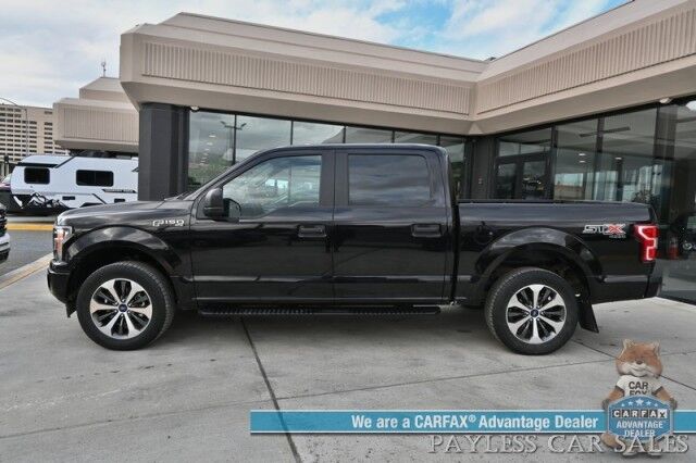 2019 Ford F-150 XL / 4X4 / Crew Cab / 2.7L V6 / STX Appearance & XL Sport Pkg / Premium Cloth Seats / Bluetooth / Back Up Camera / Cruise Control / Power Windows, Mirrors, & Locks / Block Heater / Tow Pkg / 23 MPG Anchorage AK