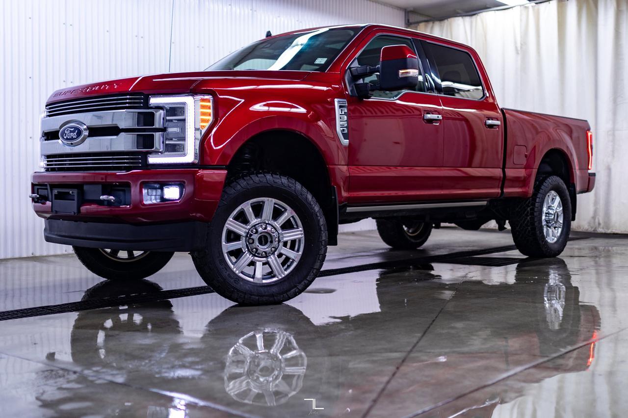 2019 Ford F-350 4x4 Crew Cab Limited Diesel Leather Roof Nav 4&quot; Lift Red Deer AB
