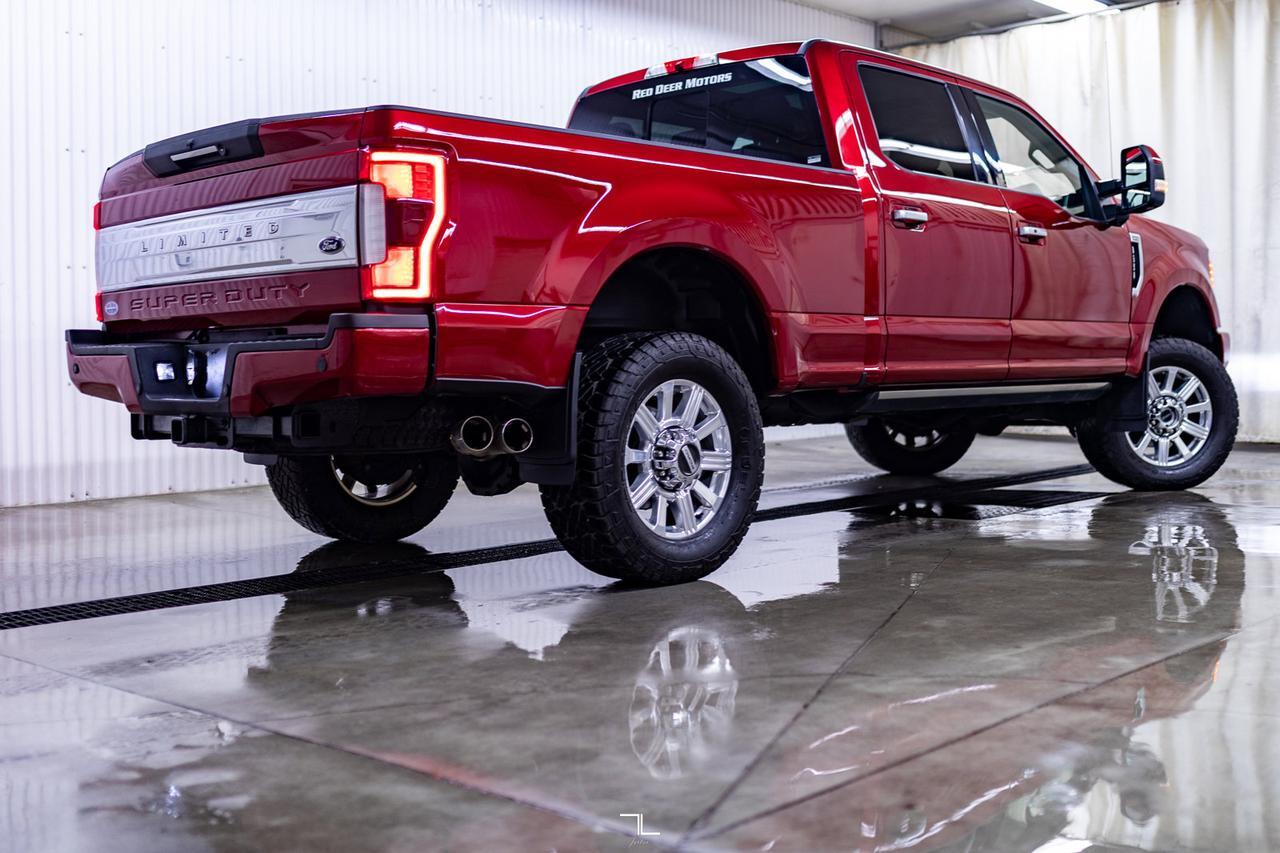 2019 Ford F-350 4x4 Crew Cab Limited Diesel Leather Roof Nav 4" Lift Red Deer AB