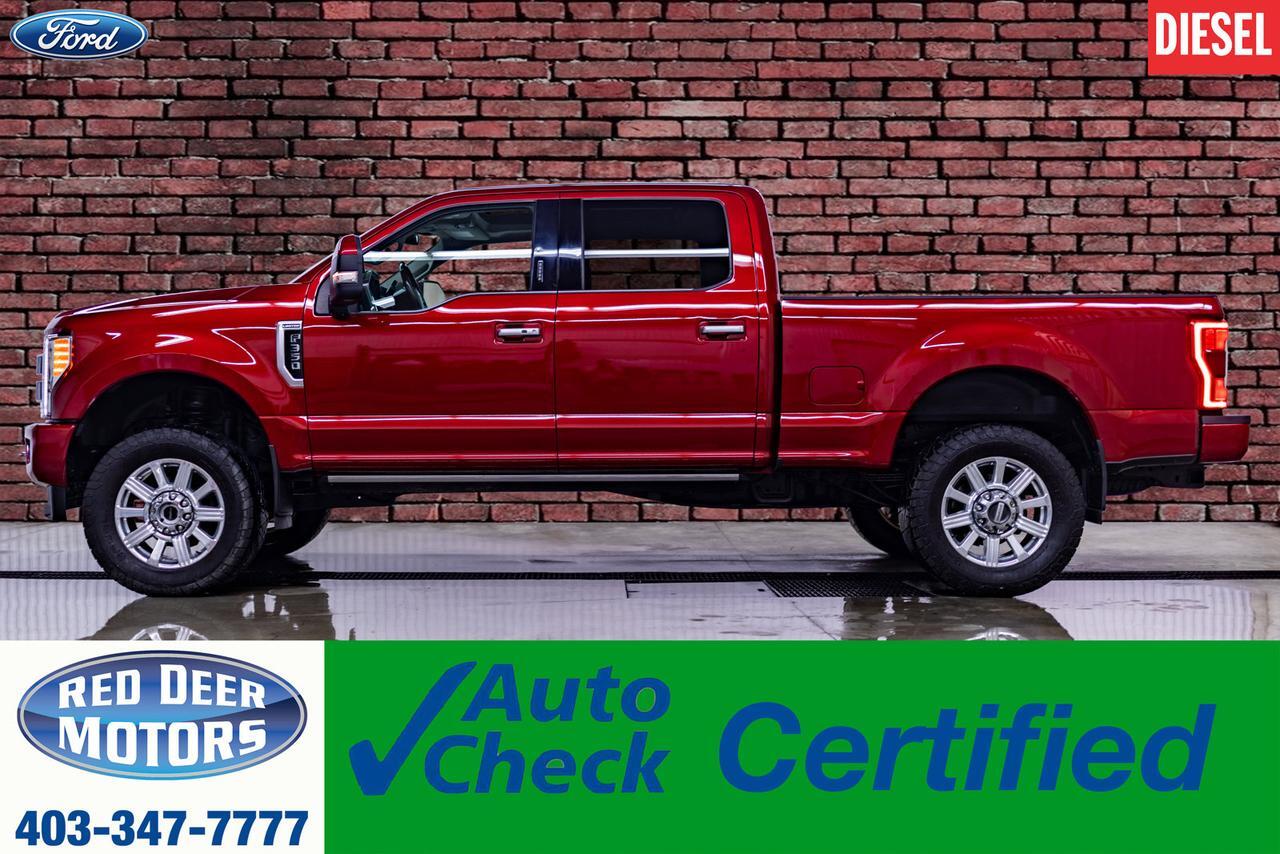 2019 Ford F-350 4x4 Crew Cab Limited Diesel Leather Roof Nav 4" Lift Red Deer AB