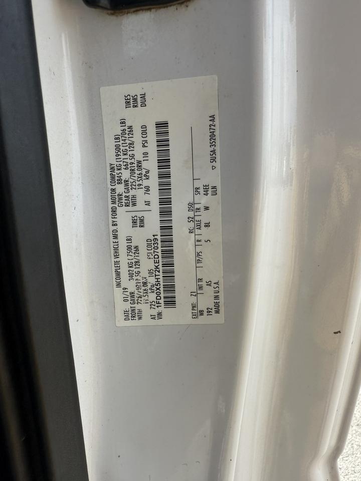 2019 Ford F-550 4x4 Diesel Cab & Chassis XL Collinsville OK