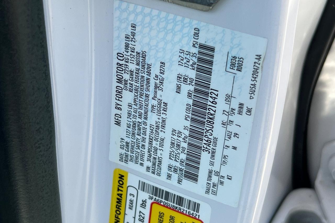 2019 Ford Fusion Energi Titanium Roseville CA