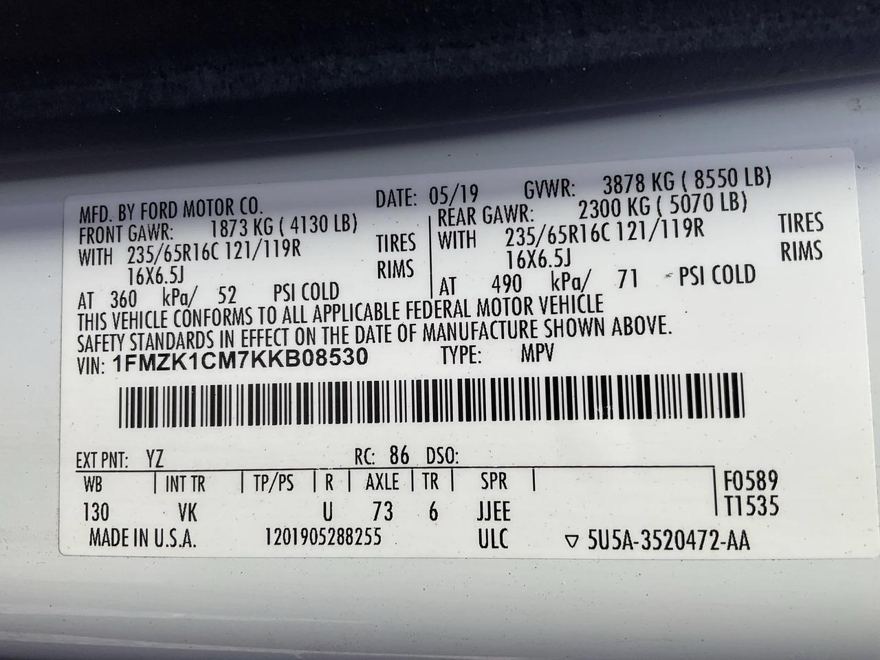 2019 Ford MOBILITY WORKS Transit Johnstown NY