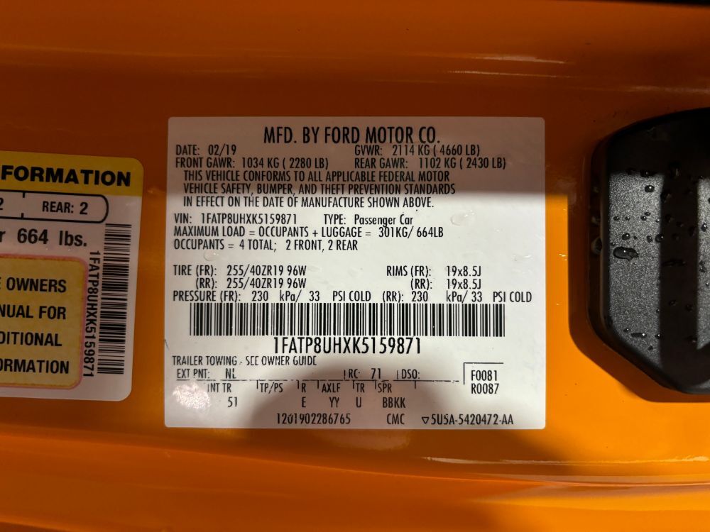 2019 Ford Mustang EcoBoost Premium Franklin OH