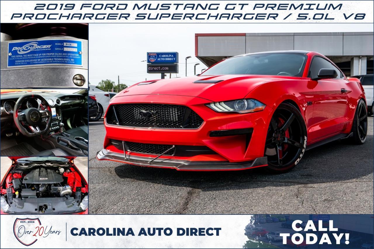 2019 Ford Mustang GT Premium / ProCharger Supercharger / 5.0L V8!