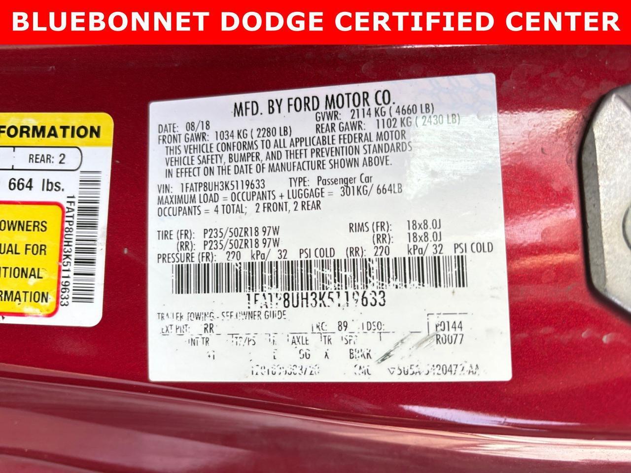 2019 Ford Mustang I4 New Braunfels TX