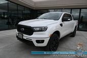 2019 Ford Ranger Lariat / 4X4 / SuperCrew / FX4 / Technology Pkg / Auto Start / Power & Heated Leather Seats / Navigation / Lane Watch & Blind Spot Alert / Bluetooth / Running Boards / Back Up Camera / Bed Liner / Tow Pkg