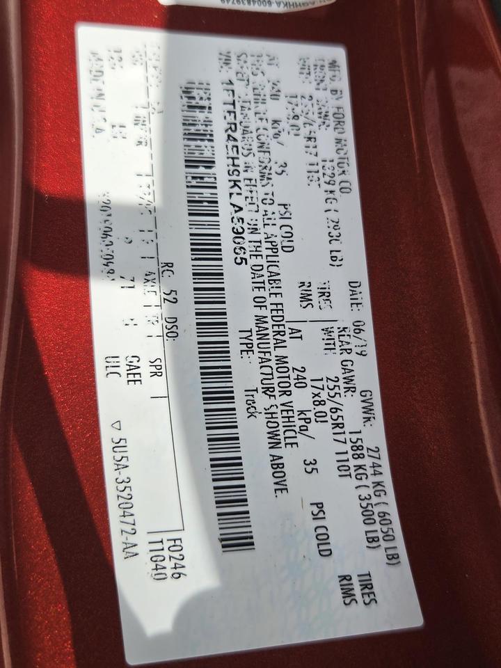 2019 Ford Ranger XL 2WD SuperCrew 5' Box Beeville TX