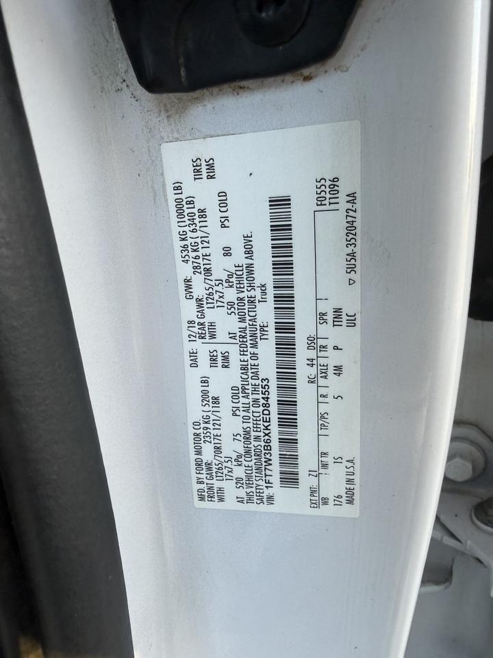 2019 Ford Super Crew F-350 SRW 4x4 Utility XL Collinsville OK