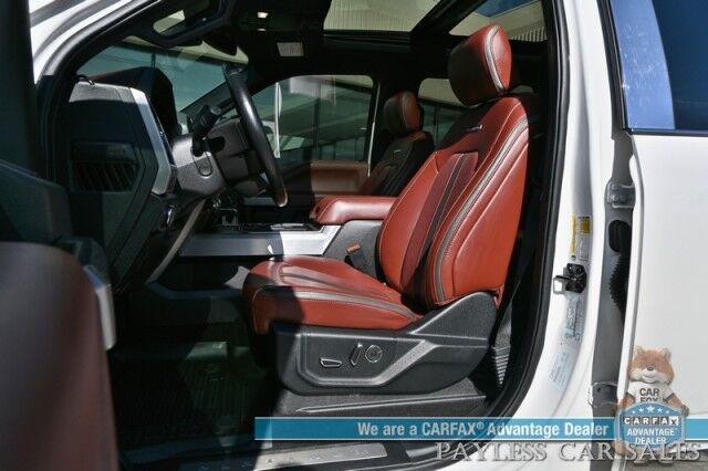 2019 Ford Super Duty F-350 Platinum / 4X4 / FX4 / Ultimate Pkg / Auto Start / Crew Cab / Heated & Cooled Leather Seats / Heated Steering / Pano Sunroof / NAV / Adaptive Cruise & Blind Spot / Bluetooth / Bed Liner / 360 Cam / Tow Pkg Anchorage AK