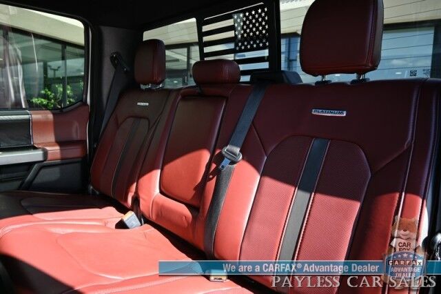 2019 Ford Super Duty F-350 Platinum / 4X4 / FX4 / Ultimate Pkg / Auto Start / Crew Cab / Heated & Cooled Leather Seats / Heated Steering / Pano Sunroof / NAV / Adaptive Cruise & Blind Spot / Bluetooth / Bed Liner / 360 Cam / Tow Pkg Anchorage AK