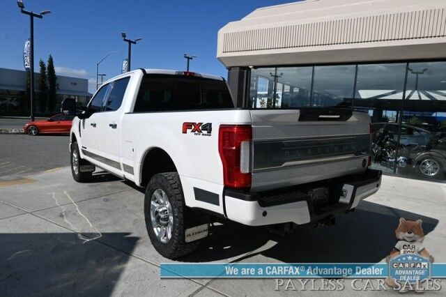 2019 Ford Super Duty F-350 Platinum / 4X4 / FX4 / Ultimate Pkg / Auto Start / Crew Cab / Heated & Cooled Leather Seats / Heated Steering / Pano Sunroof / NAV / Adaptive Cruise & Blind Spot / Bluetooth / Bed Liner / 360 Cam / Tow Pkg Anchorage AK