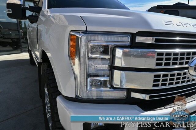 2019 Ford Super Duty F-350 Platinum / 4X4 / FX4 / Ultimate Pkg / Auto Start / Crew Cab / Heated & Cooled Leather Seats / Heated Steering / Pano Sunroof / NAV / Adaptive Cruise & Blind Spot / Bluetooth / Bed Liner / 360 Cam / Tow Pkg Anchorage AK