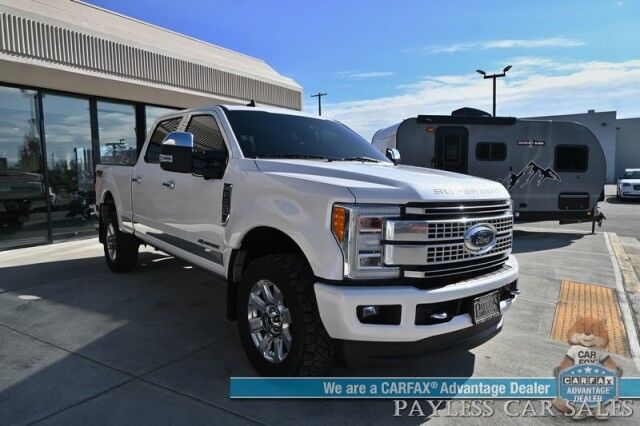2019 Ford Super Duty F-350 Platinum / 4X4 / FX4 / Ultimate Pkg / Auto Start / Crew Cab / Heated & Cooled Leather Seats / Heated Steering / Pano Sunroof / NAV / Adaptive Cruise & Blind Spot / Bluetooth / Bed Liner / 360 Cam / Tow Pkg Anchorage AK