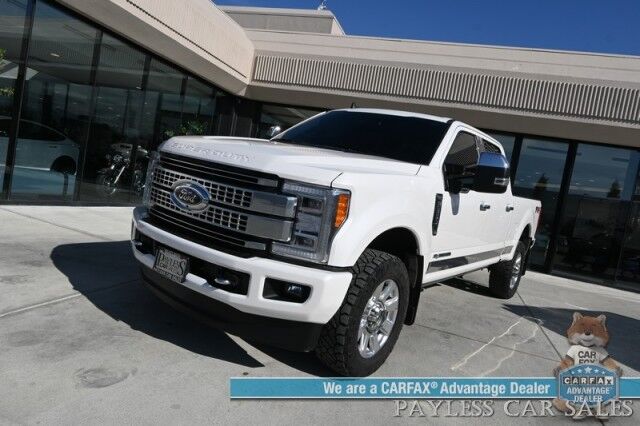 2019 Ford Super Duty F-350 Platinum / 4X4 / FX4 / Ultimate Pkg / Auto Start / Crew Cab / Heated & Cooled Leather Seats / Heated Steering / Pano Sunroof / NAV / Adaptive Cruise & Blind Spot / Bluetooth / Bed Liner / 360 Cam / Tow Pkg Anchorage AK