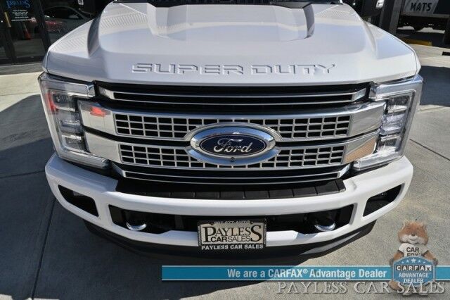 2019 Ford Super Duty F-350 Platinum / 4X4 / FX4 / Ultimate Pkg / Auto Start / Crew Cab / Heated & Cooled Leather Seats / Heated Steering / Pano Sunroof / NAV / Adaptive Cruise & Blind Spot / Bluetooth / Bed Liner / 360 Cam / Tow Pkg Anchorage AK
